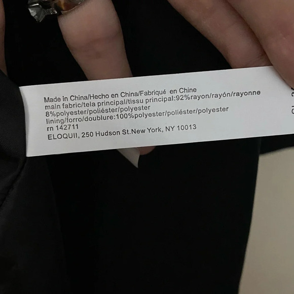 NWT ELOQUII Belted Cutout Detail Blazer Black Size 18 - Picture 12 of 12